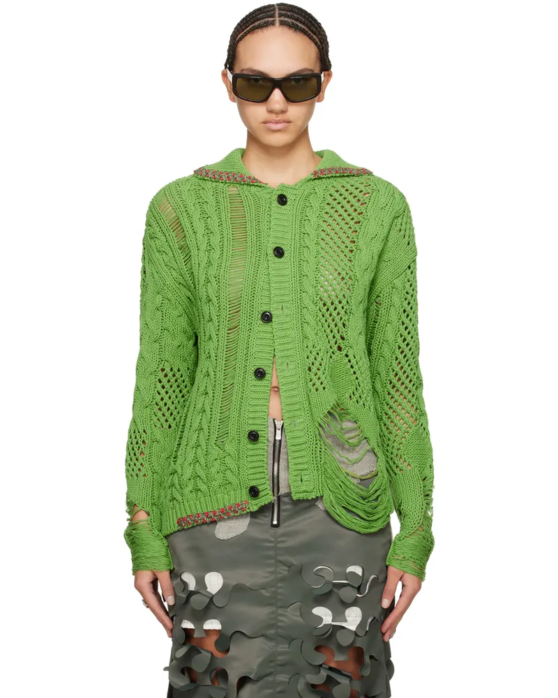 Andersson Bell Green Sauvage Cardigan Green