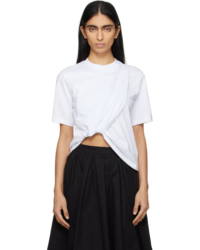MSGM White Gathered T-shirt 01