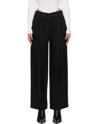 Thierry Mugler Black Hook & Eye Trousers Black