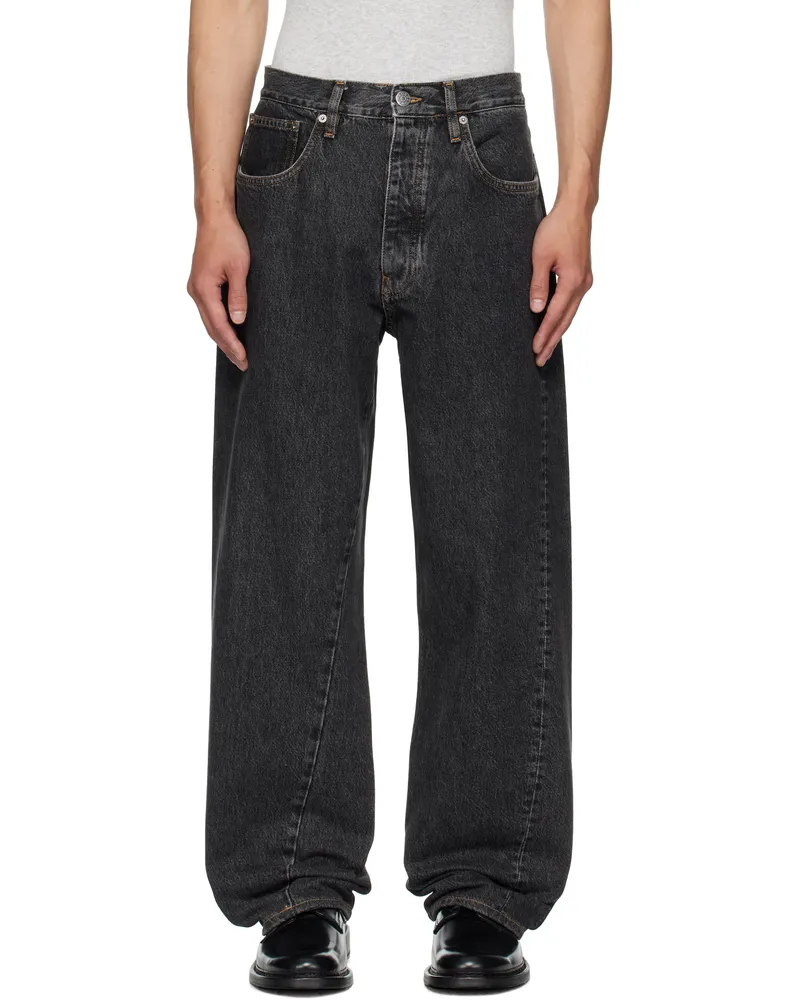 Sunflower Black Wide Twist Jeans Black