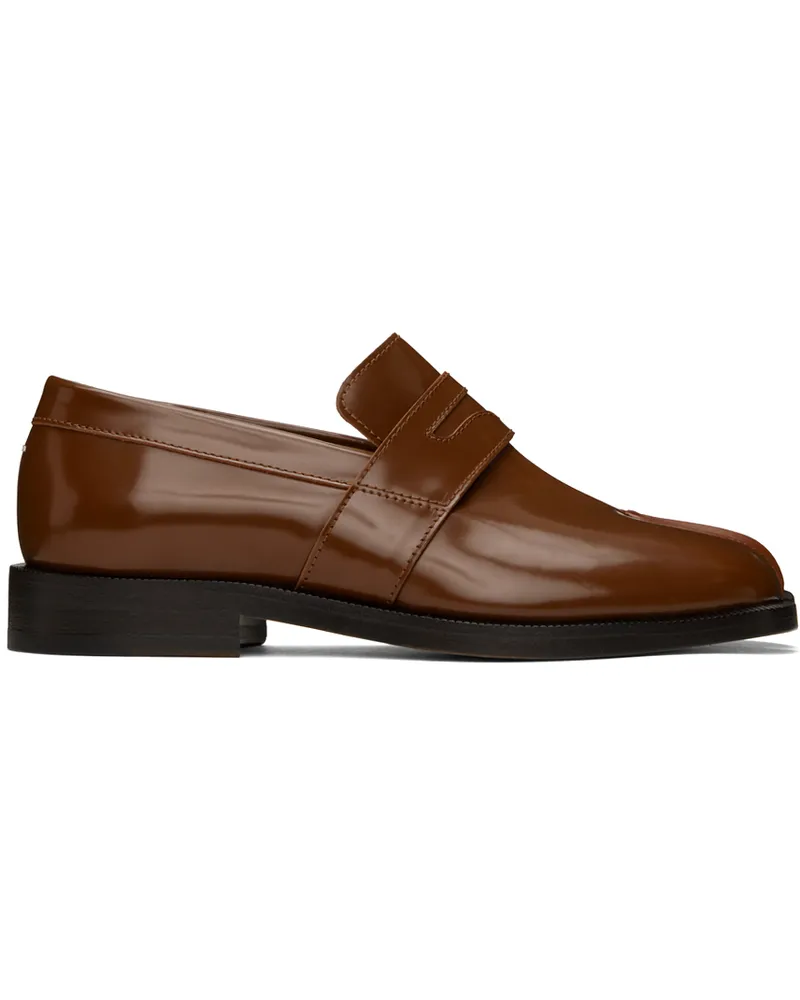 Maison Margiela Brown Tabi Loafers H8788