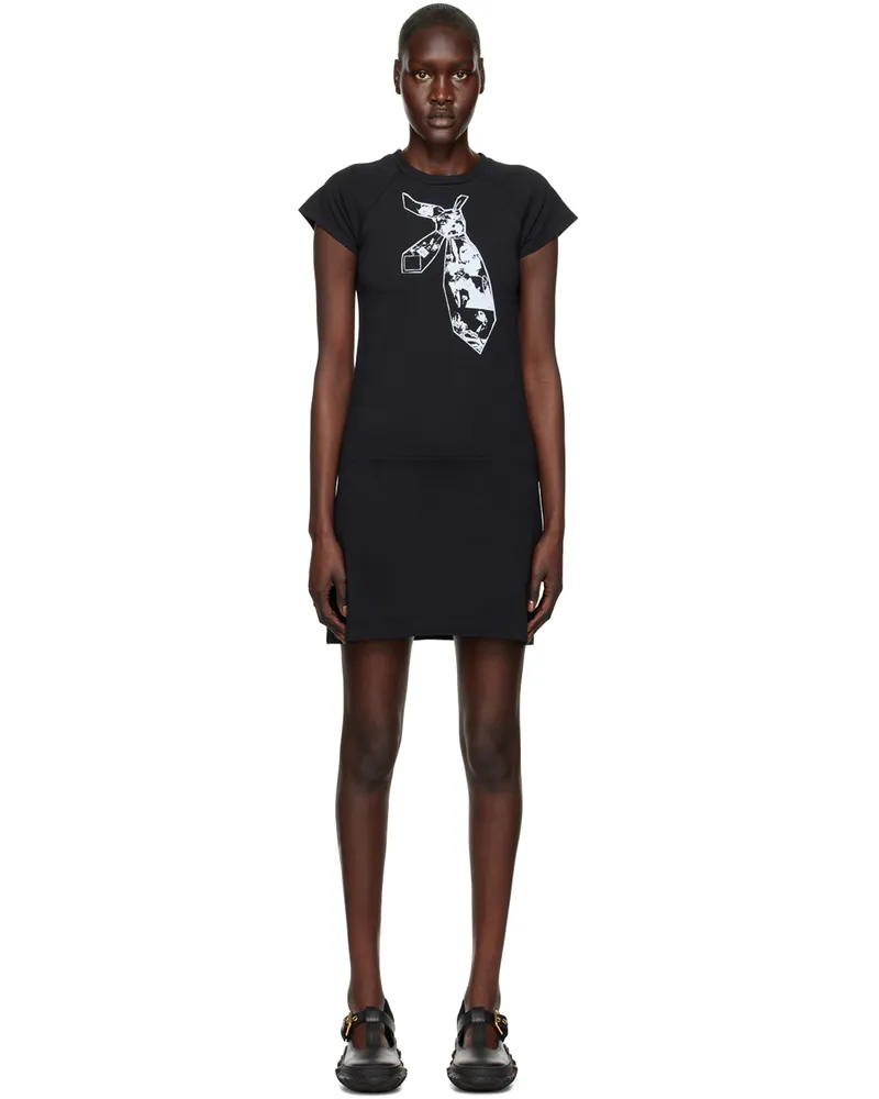 Rose Murdoch Black Edith Minidress Tie
