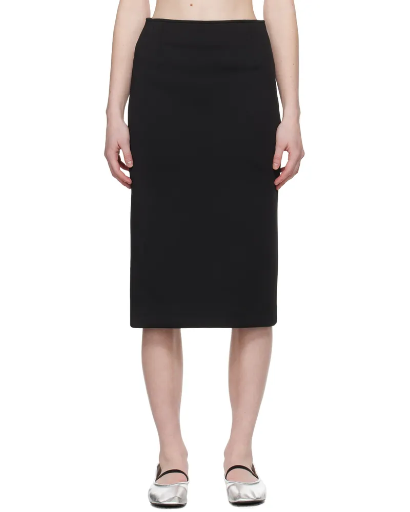 RECTO Black Civita Midi Skirt Black