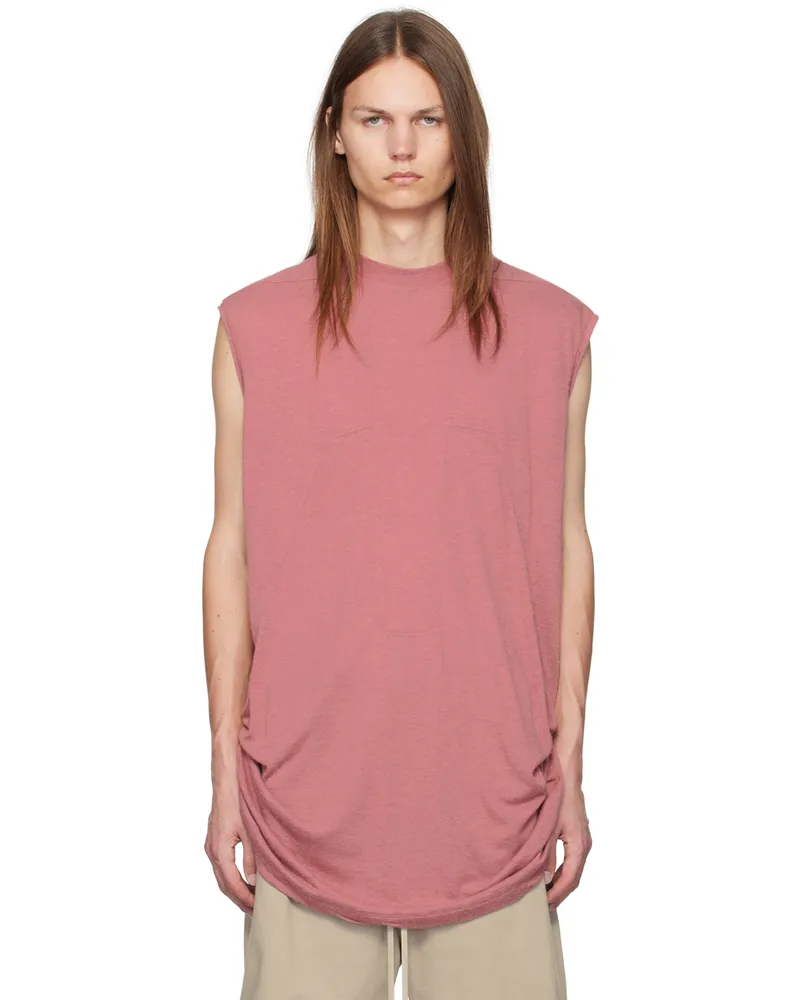 Rick Owens Pink Splintered Tarp T-Shirt 23