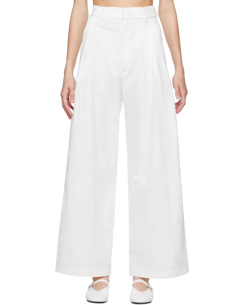 Kika Vargas White Olympe Trousers White