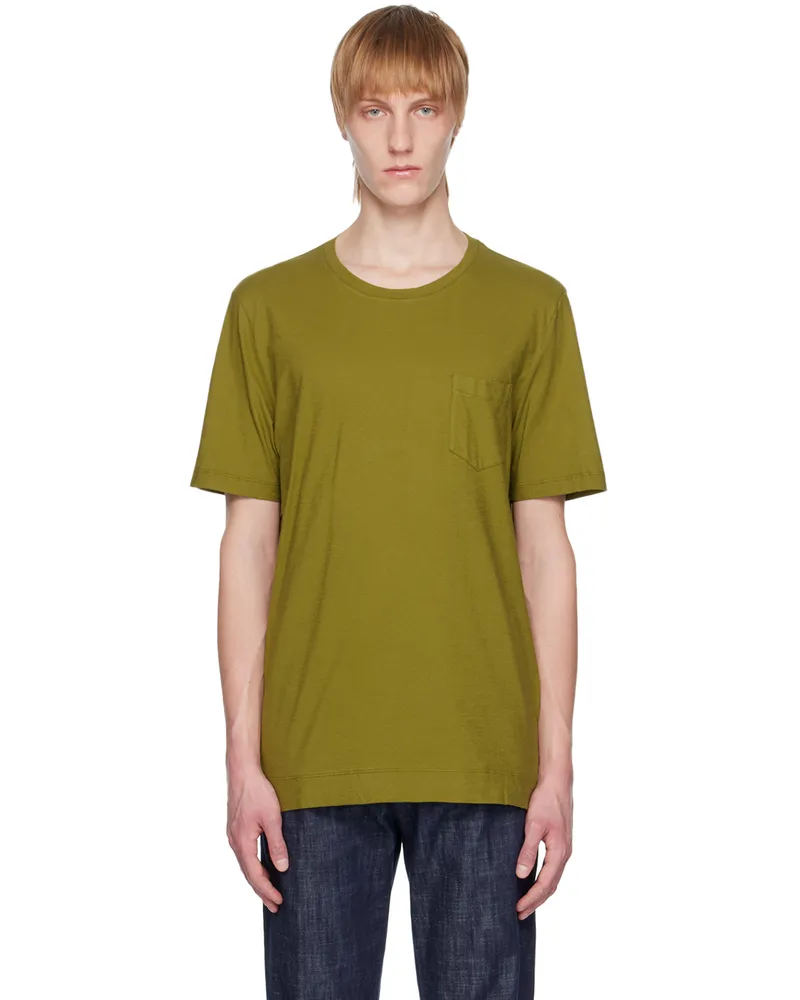 Massimo Alba Green Panarea T-Shirt Guacamole