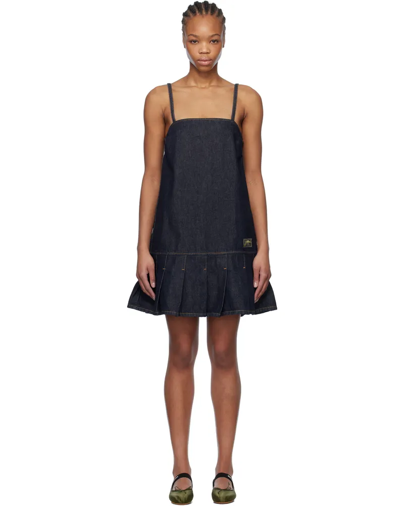 Ganni Navy Denim Strap Minidress 077