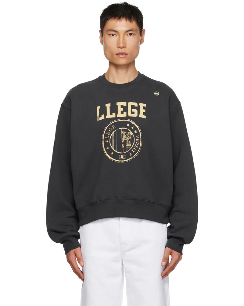 RECTO Gray 'LLEGE' Sweatshirt Bl