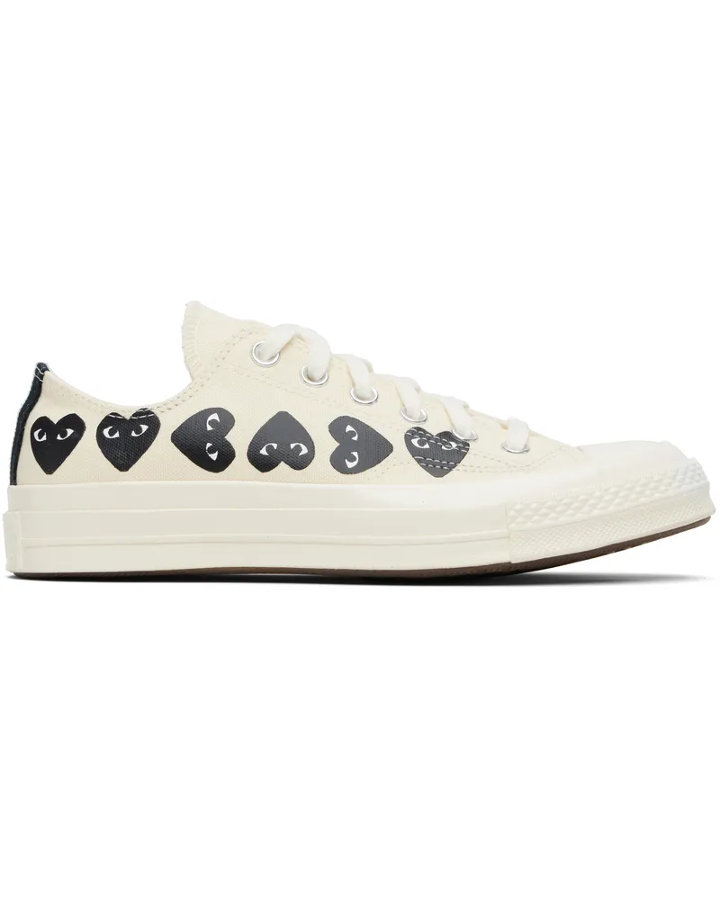 Comme des Garçons Beige Converse Edition Chuck 70 Multi Heart Sneakers Beige