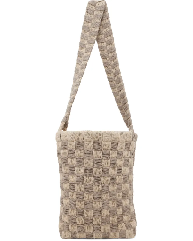 Isa Boulder SSENSE Exclusive Tan & Brown Accountant Bag Burlap