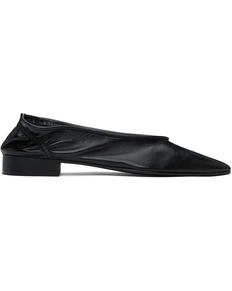 by FAR Black Carré Ballerina Flats Bk001