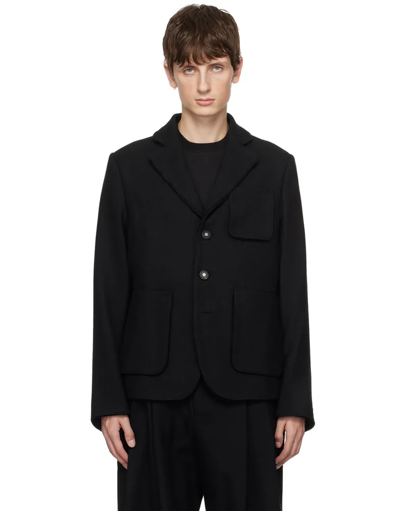 Adererror Black Patch Pocket Blazer Noir