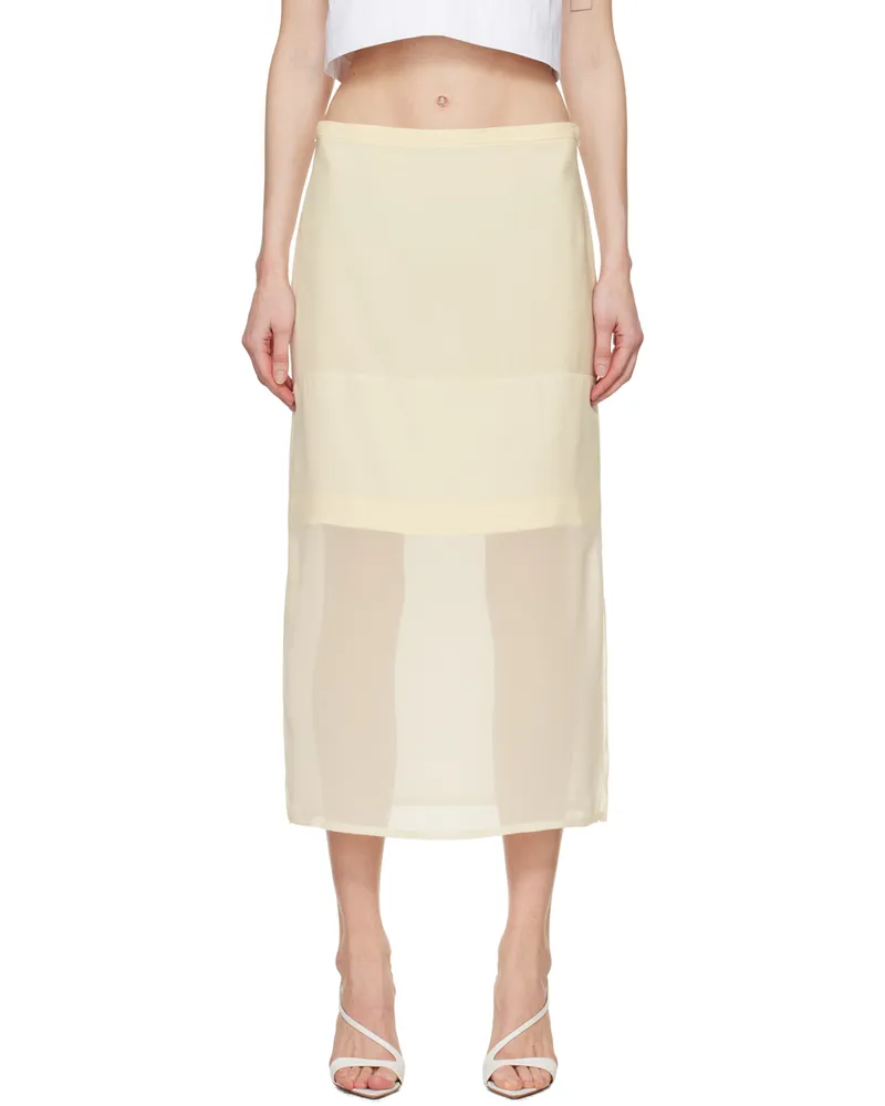 SPORTMAX Off-White Amico Midi Skirt 1