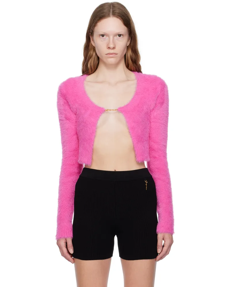 Jacquemus Pink Le Papier 'La Maille Neve Manches Longues' Cardigan 430