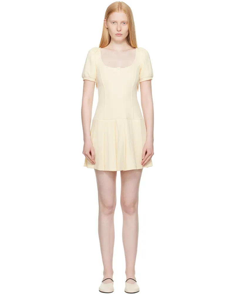 Sandy Liang Yellow Camden Minidress Butter