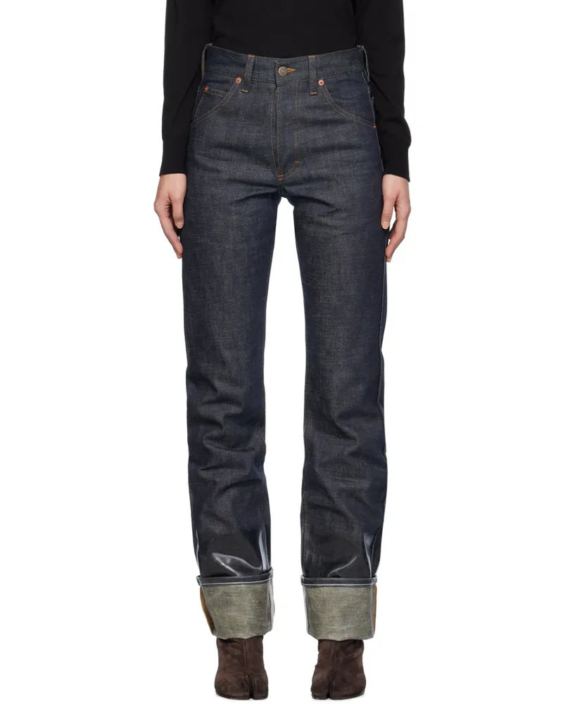 Maison Margiela Indigo Lacquered Jeans 470