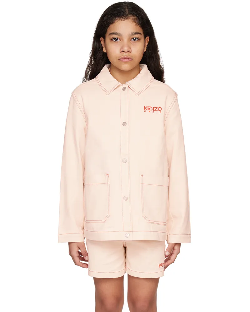 Kenzo Kids Pink Kenzo Paris Bamboo Jacket 45w