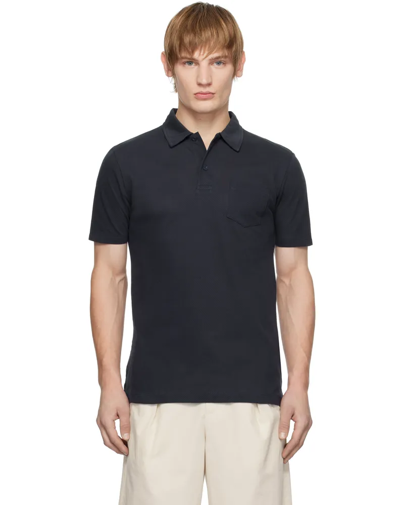 Sunspel Navy Riviera Polo Navy