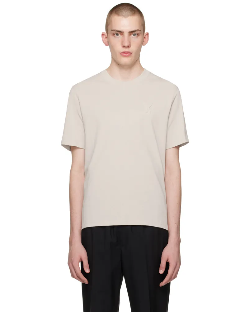 AMI Paris Beige Ami de Cœur T-Shirt 193