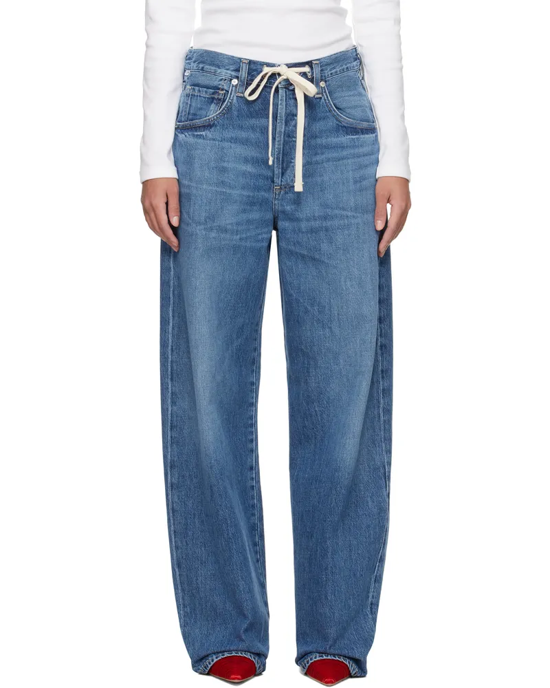 Citizens of humanity Blue Brynn Drawstring Jeans Atlantis