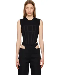 Dion Lee Black Corset Tank Top Black