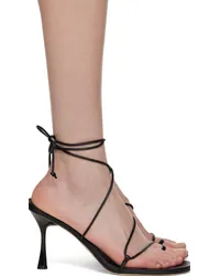 Studio Amelia Black Emily Wrap 90 Heeled Sandals Blk