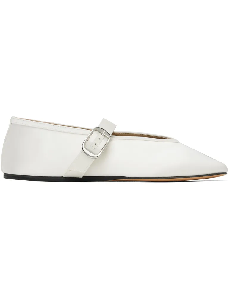 Le Monde Béryl Off-White Stella Ballerina Flats Ivory