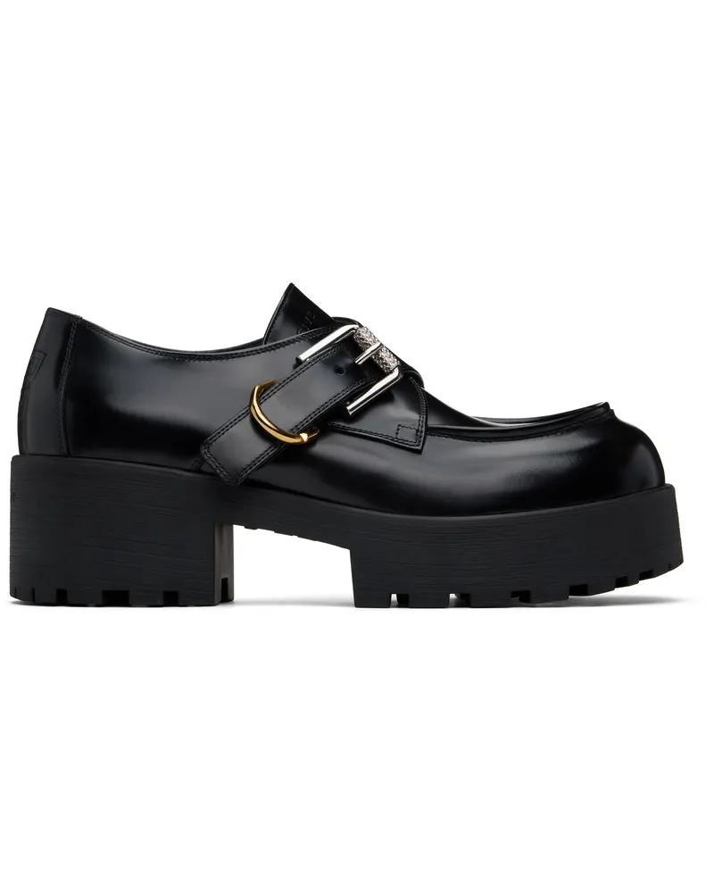 Givenchy Black Voyou Monk Loafers 001-black