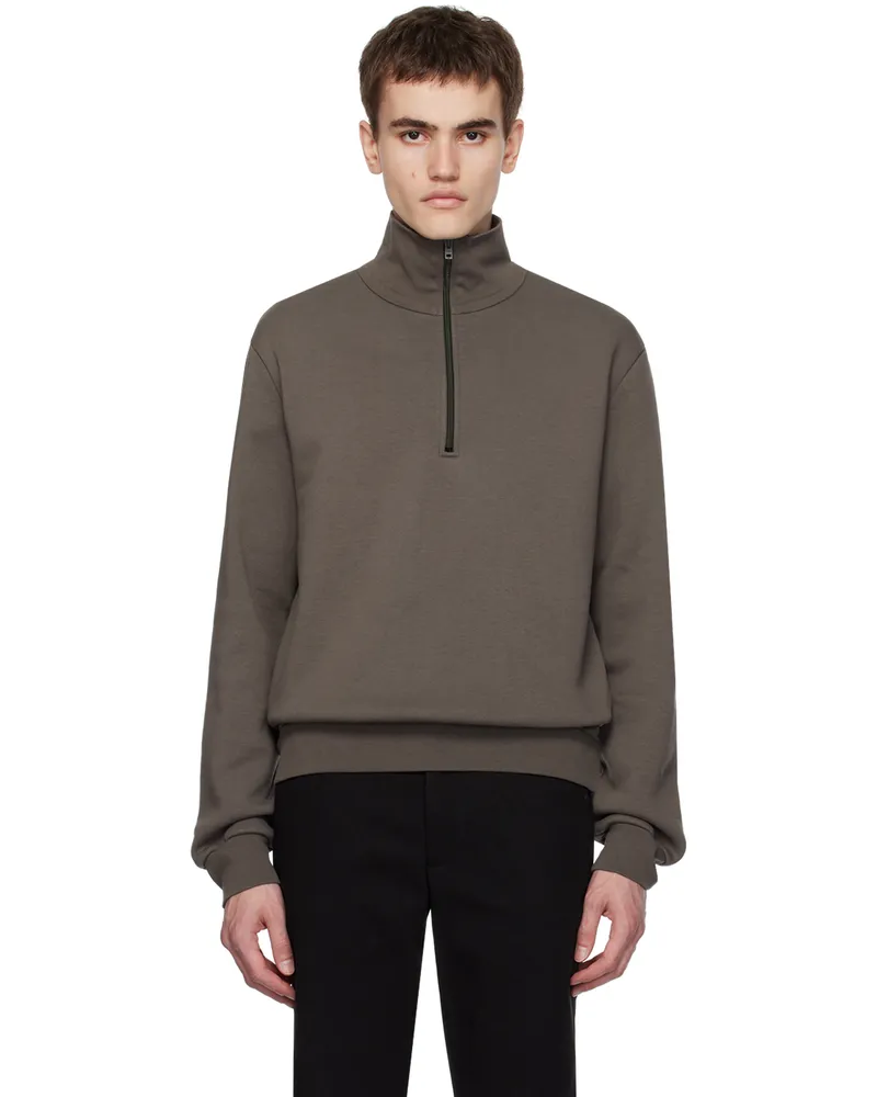 Acne Studios Gray Zippered Sweater Cvd