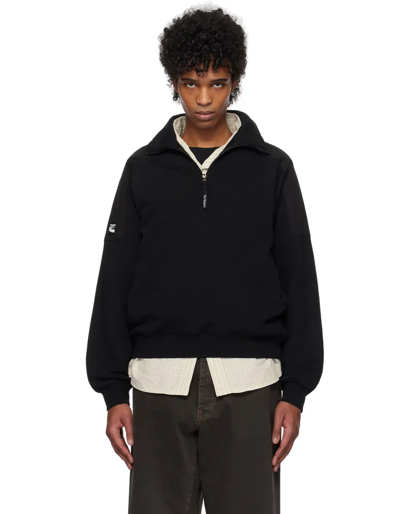 Kijun Black Half Zip-Up Sweatshirt Black