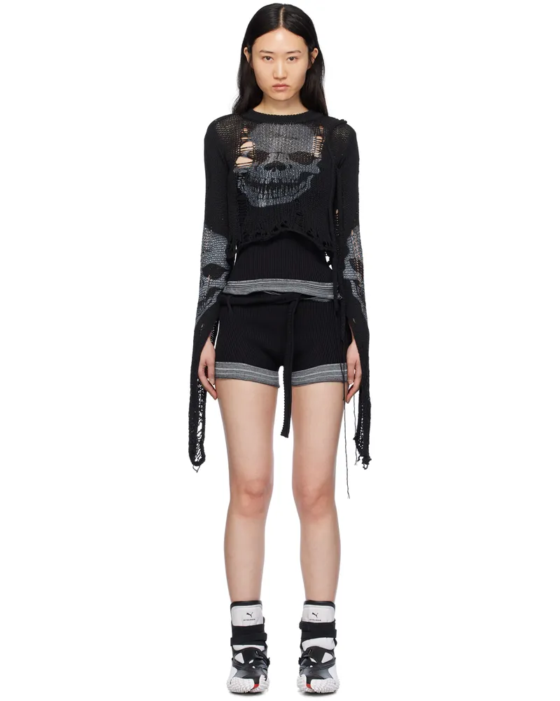 OTTOLINGER Black Distressed Sweater Black