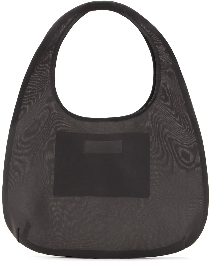 AMOMENTO Gray Sheer Tote Charcoal