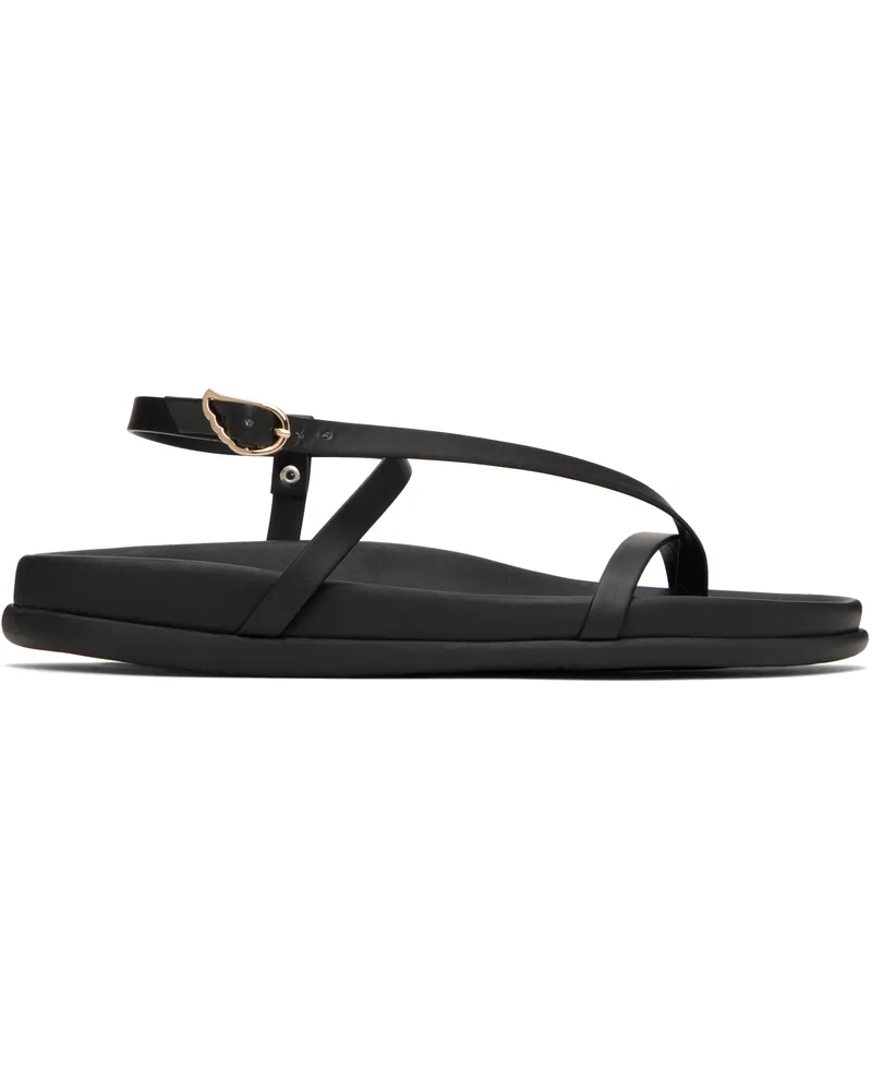 Ancient Greek Sandals Black Aimilia Sandals Black
