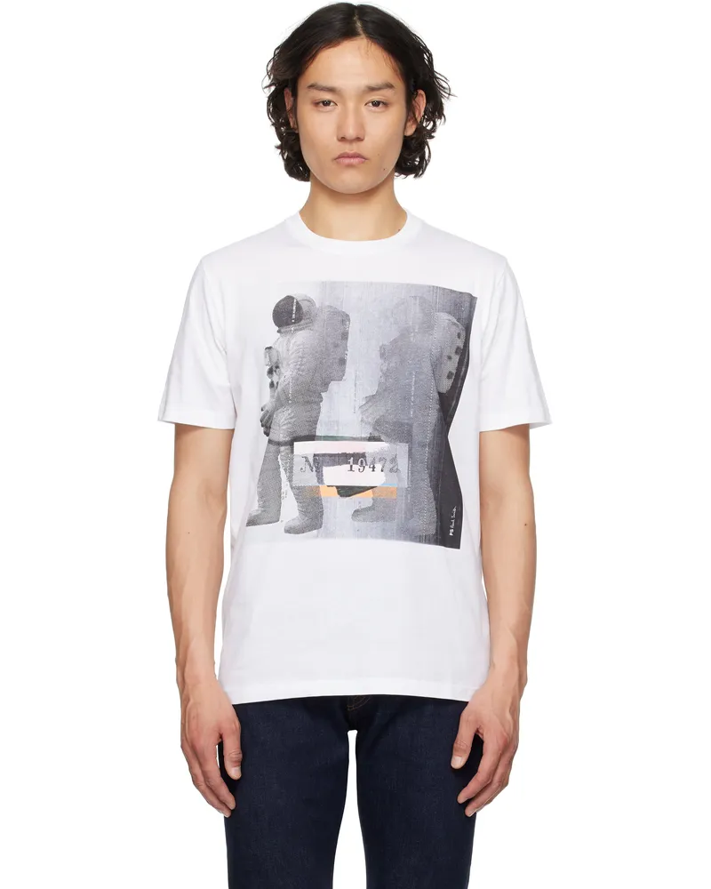 Paul Smith White Astronaut Print T-shirt 1