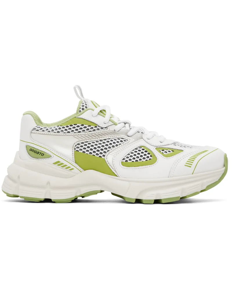 Axel Arigato White & Green Marathon Runner Sneakers White