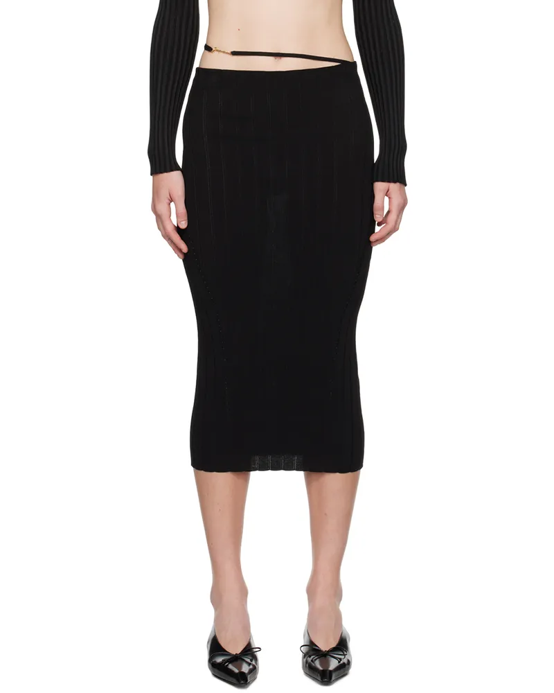 Jacquemus Black Les Classiques 'La jupe Pralù' Midi Skirt 990