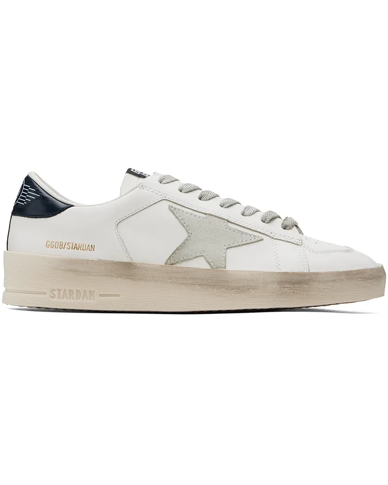 Golden Goose White & Navy Stardan Sneakers 10220