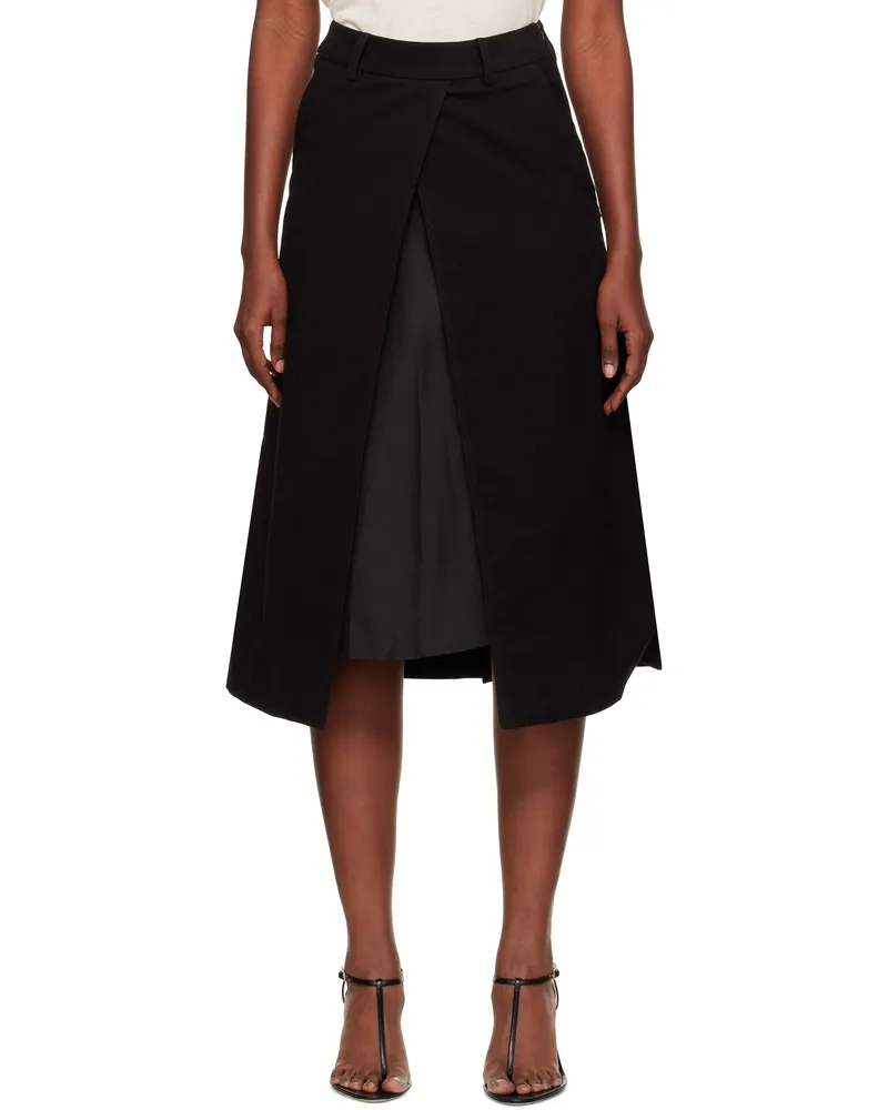 GIA STUDIOS Black Grace Midi Skirt Black
