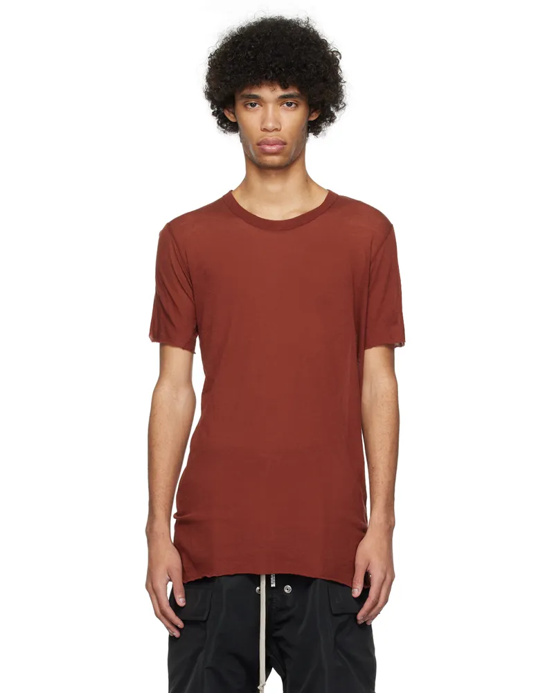 Rick Owens Brown Basic T-Shirt 73