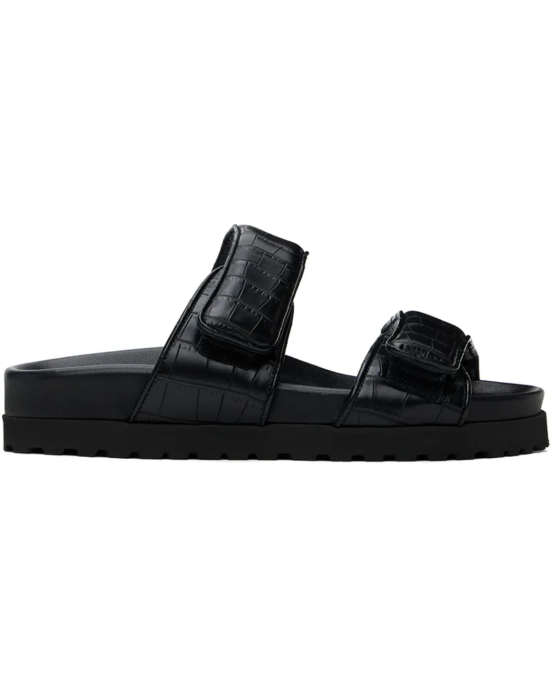 Gia Borghini Black Perni 11 Croc Sandals 5000
