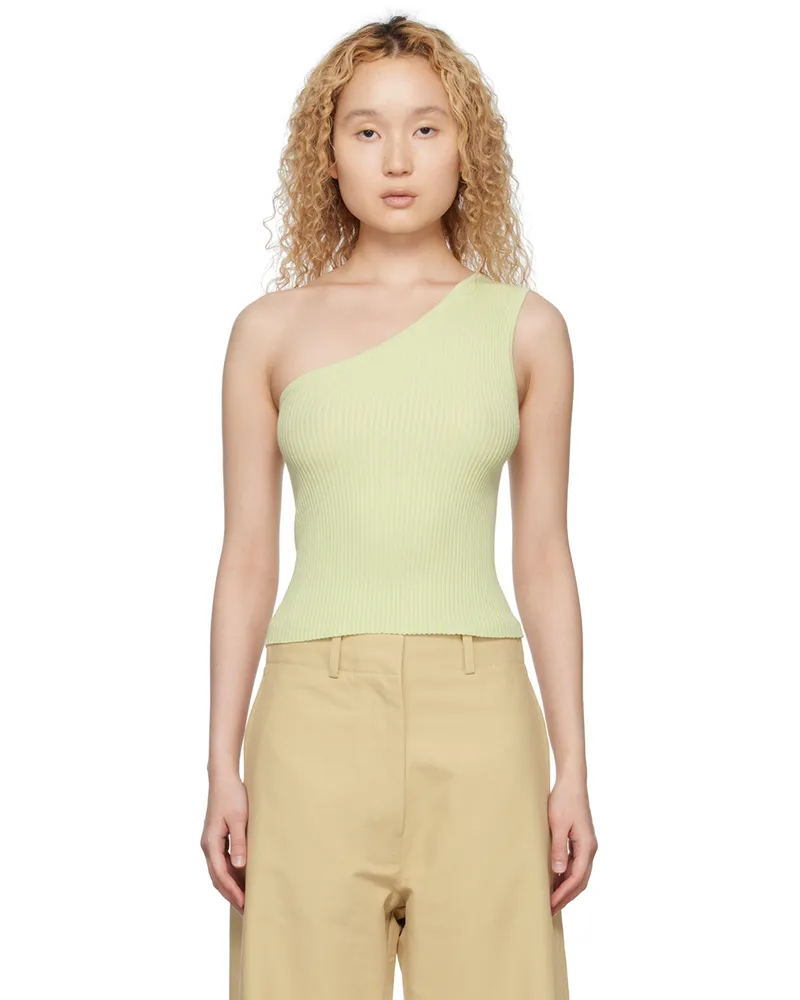 Arch The Green Single-Shoulder Tank Top Avocado