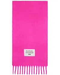 Acne Studios Pink Fringe Alpaca Scarf Act