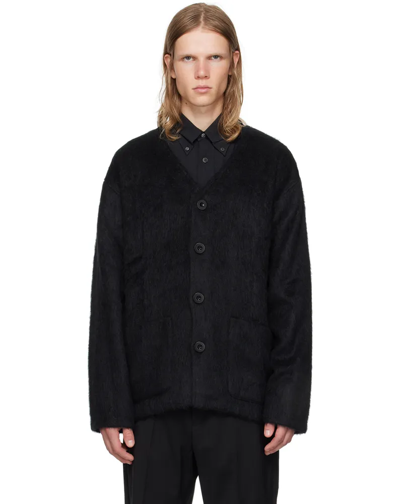 Our Legacy Black Shag Knit Cardigan