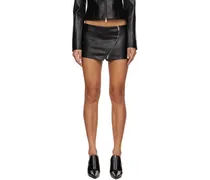 Black Ubala Faux-Leather Miniskirt