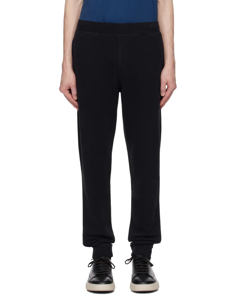 Sunspel Black Loopback Sweatpants Black