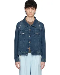 Charlie Constantinou Indigo Convertible Denim Jacket Washed