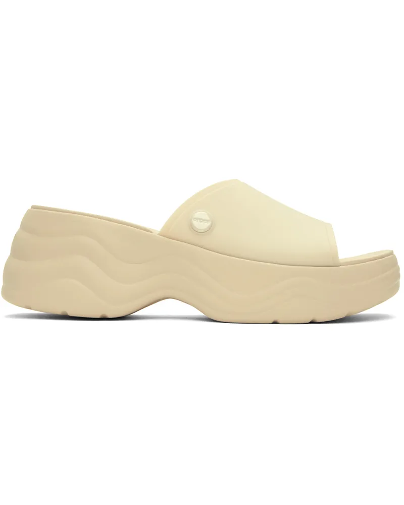 Crocs Off-White Skyline Slides Bone