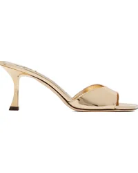 Jimmy Choo Gold Skye 70 Heeled Sandals Gold