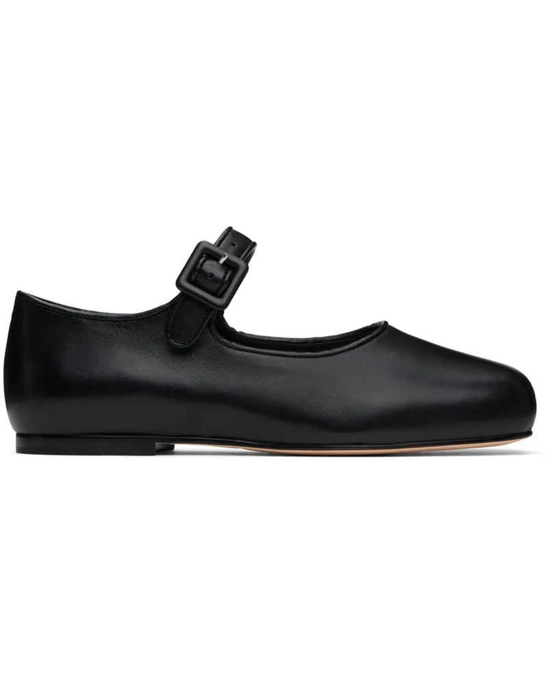 Sandy Liang Black Mary Jane Pointe Ballerina Flats 001