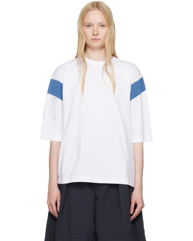YMC White Triple Skate T-shirt 10-white-blue